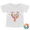 Cute Cartoon Foxes Baby Shirts Girls Short Sleeve Cotton Top Blank Baby T Shirts Wholesale