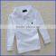 2016 new fashion 100% long sleeve slim fit blank polo t-shirt for kid