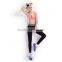 2015 fashion high stretched pants support yoga running gym
