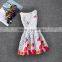 New arrival party dresses for 8 year old girls kids printing dress#F0095