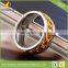Fashion stainless steel three color rotating chain ring can adjustable