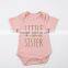 Summer 13 Colors Solid Color Gold Stamp Letters Designs Toddler Rompers For 0-24 Months In Stock