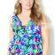 Custom Designed Womens Plus Size Clothing Tropical Tiered Tops,Ladies Tops Latest Design Printed Sport Tops
