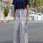 2017 wholesale womens custom off shoulder ruffle top solid color