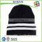 Mens Fashion Stripe Knitted Beanie Winter Beanie Hat