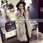 European Style Top Selling Real Fox Fur Products Cheap Women Knee Length Winter Coat