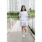 Fashion A-line Short-Sleeved Casual Dress With Belt