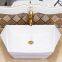 Bathroom ceramic modern popular used round shape single hole table top art wash sink