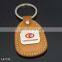 Custom PU leather keychain with printing your logo metal keyring
