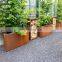 Rusty Art Garden Corten Steel Rectangular Planter Box