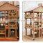 Pet cat toy big corrugated paper house climbing frame for cat jumping