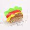Pet toy hamburg shape plush toy dog chew cat teasing toy