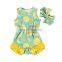 pink flower pattern floral printing ruffle Soft Newborn Bodysuit wholesale baby Girls Romper