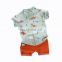 2020 Summer Children Kids Boys Clothing Set Short Sleeve Dinosaur Shirt+ Shorts Casual Outfit