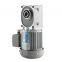 ZD 220V 3 Phase 100W Double Flange Mounted AC Induction Hypoid Gear motor  Hollow shaft