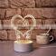 Amazon 3D Creative Acrylic Board Night Light for gifts oem artwork is welcomed