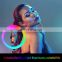 6 8 10 12 18 inch LED portable changing RGB color photograph make up selfie ring fill light with Tripod Stand