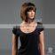 W3302 5A Charming short natural straight hair wig for woman