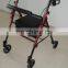 Health Rollator Rolling Medical Walker with Storage and Soft Seat