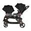 Luxurious Metal Double Pram Foldable Baby Stroller Travel Pushchair/stroller For Twin Carrier Cheap