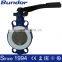 Bundor SS304 Wafer Butterfly Valve PTFE Set Wafer Butterfly Valve