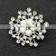 wholsale fashion silver gold diamond pearl bulk custom letter rhinestone pin brooch