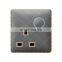 Type 86 UK standard 3 pin Electrical Power Wall Socket With Switch Dermatoglyph 13A Sockets And Switches Electrical