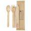 FSC certified disposable wooden cutlery set Chinese compostable tableware birch wood eco friendly cutlery kit