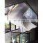 Modern wooden/ glass tread indoor curved staircase arc stairs escaleras