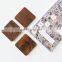 Wholesale japanese style square black walnut wood coasters teapot cup mat 10x10x1.2cm