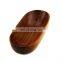 Hot Sale Boat Shape Wooden Salad Bowl