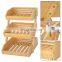 Bamboo Countertop Fruit Vegetable Holder 3 Tiers Fruit Basket Fruit Storage Basket