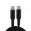Nylon braided USB-C to USB-C 3A fast charging cable Type C charger for Apple Macbook Huawei P40