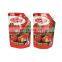 Custom Doypack Tomato Sauce Packaging Bag Retort Ketchup Squeeze Stand Up Pouch With Spout
