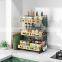 2/3 Tier Spice Organizer For Kitchen Counter Multi-functional Metal Storage Rack For Holding Spice, Cutting-board, Knives