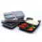 Japanese Takeaway PP Tiffin 3 Compartment Kids Food Plastic Eco-Friendly Microwave Disposable Lunch Box