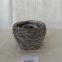 white painted grass basket
