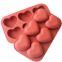 2pcs Chocolate molds silicone heart shape silicon moulds