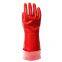Long Cuff Polyester/Cotton Interlock Lined PVC Coated Gloves