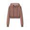 Sudadera con capucha de manga corta ajustada de color sólido, inspirada en el dise?o retro de estilo americano y la tendencia del milenio