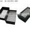 Custom Black Paper Gift Packaging Paper Box with Clear PVC Window Manufactures China P1545