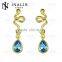 Lekani fashion style top grade crysta18K gold plated earring