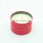 Red Scented Travel Tin Candle/Aromatic metal tin candle and metal lid