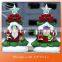 Ceramic decorative christmas santa&apple present ornament with LED