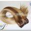 China supplier wholesale virgin indian cheap 100% human hair 165g remy hair clips in hair extensions