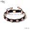 ADJUSTABLE ROPE LEATHER BRACELET MACRAME MICRO PAVE BEADS JEWELRY MULTI DESIGN WITH CHINA KNOT 10MM 8MM 6MM BEADS