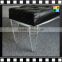 2016 Comfortable Clear acrylic living room dining bench with leather sofa cushion