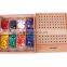continued hot selling wooden toys beads OEM eight colors educational kids toys beads