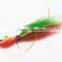 China wholesale jig fishing lure bucktail jig head with VMC hook