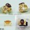 2016 gold plated big grace jewelry fashion pave diamond gemstone rings R0142